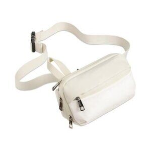 Alfani Men's Mixed-Media Crossbody Fanny Pack/Bag - Tan - Alfatech - NWT
